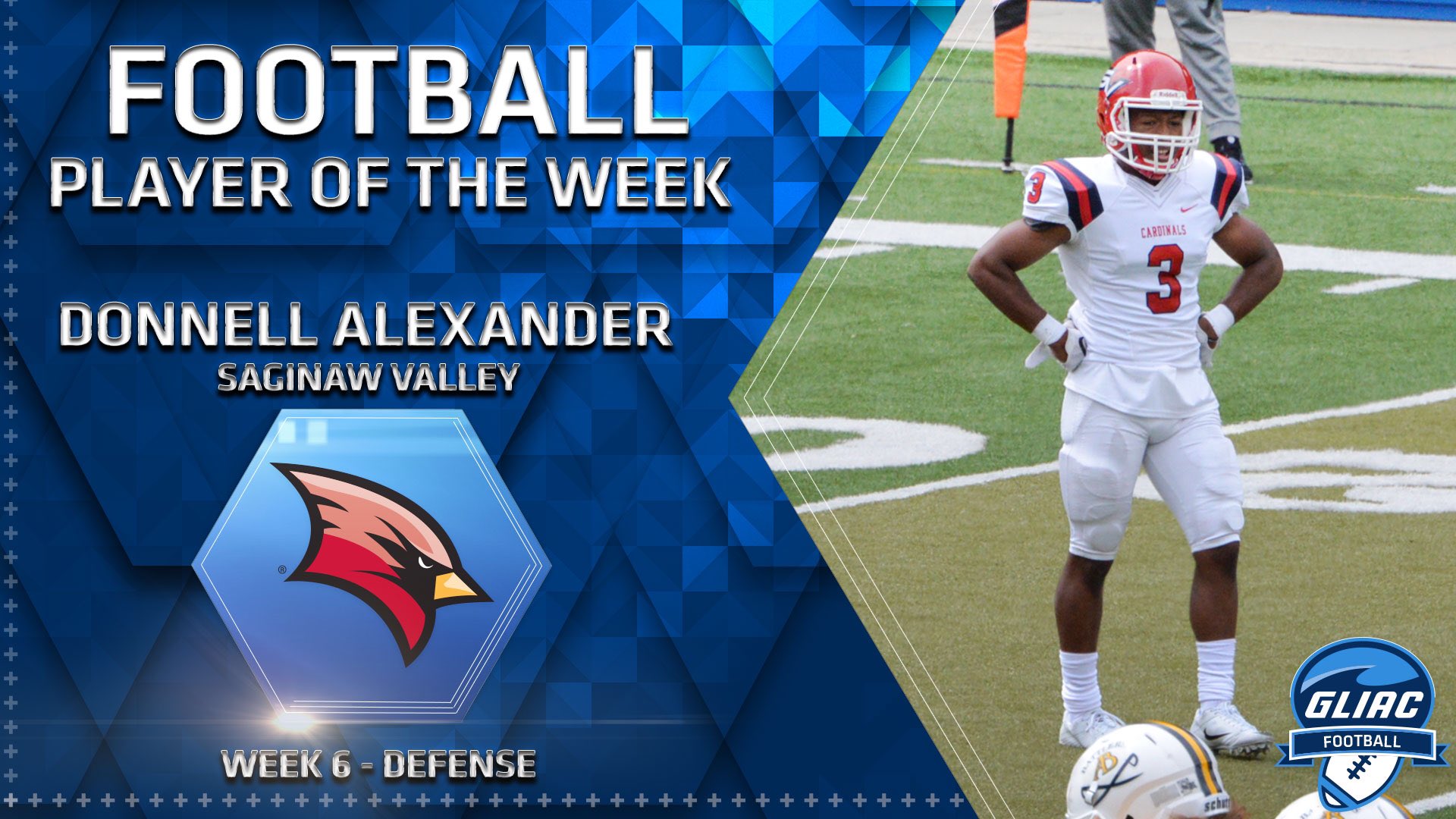 Donnell Alexander Named GLIAC Defensive Player of the Week