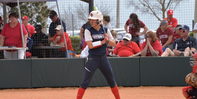 Danielle Hamilton had three hits in the 7-0 game one victory over Grand Valley...