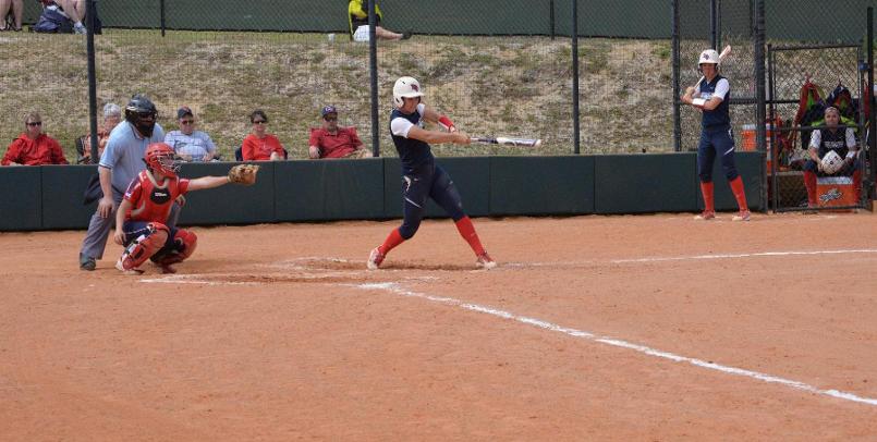 Meredith Rousse had a bases-clearing double in the second game of Saturday's doubleheader...