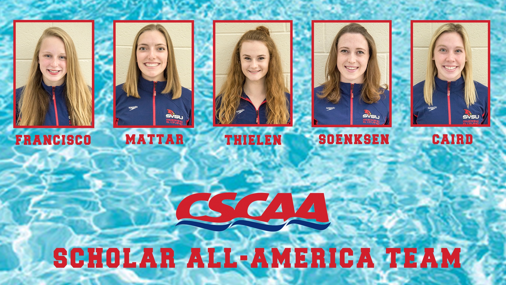 Five Cardinals Named to CSCAA Scholar All-America Team