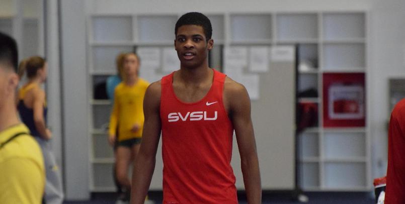 Robert Atwater tied an indoor school record for the high jump with a height of 7'0.5"...