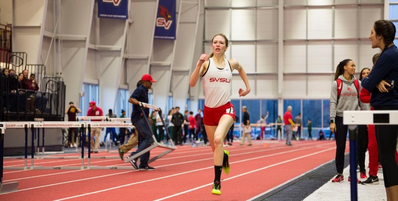 Huebner Breaks Two School Records; Team Competes well in Holiday Meets