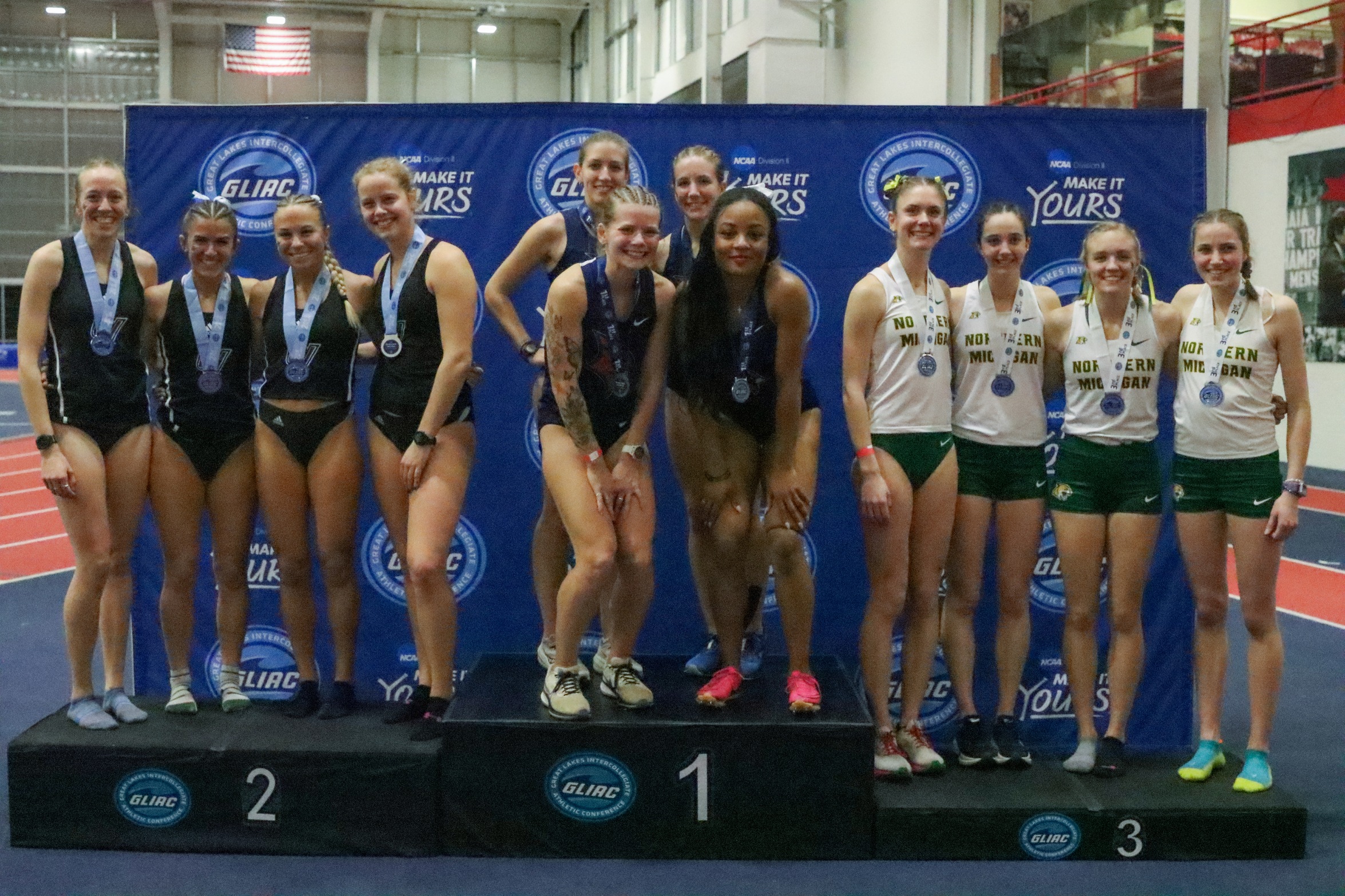 Cardinals Claim Both DMR Titles on Day One of GLIAC Indoor Championships