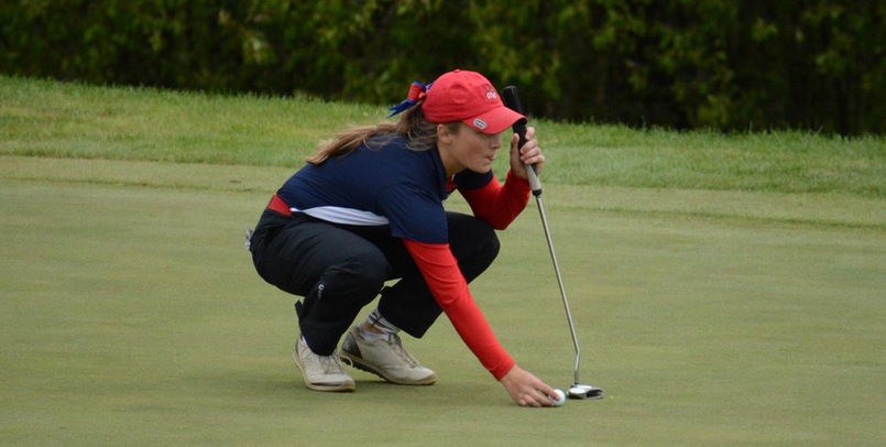Emily Barker had the low round on Saturday for the SVSU women...