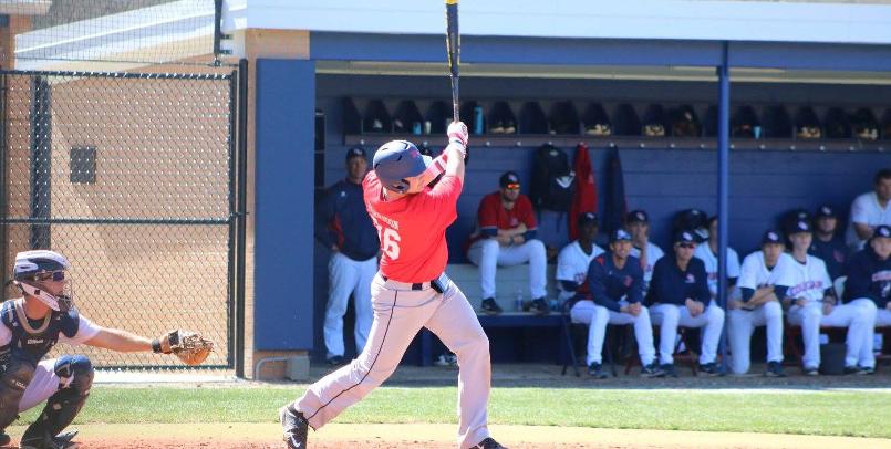 Brendan Harrison had three hits in the second game of Saturday's doubleheader at GVSU...