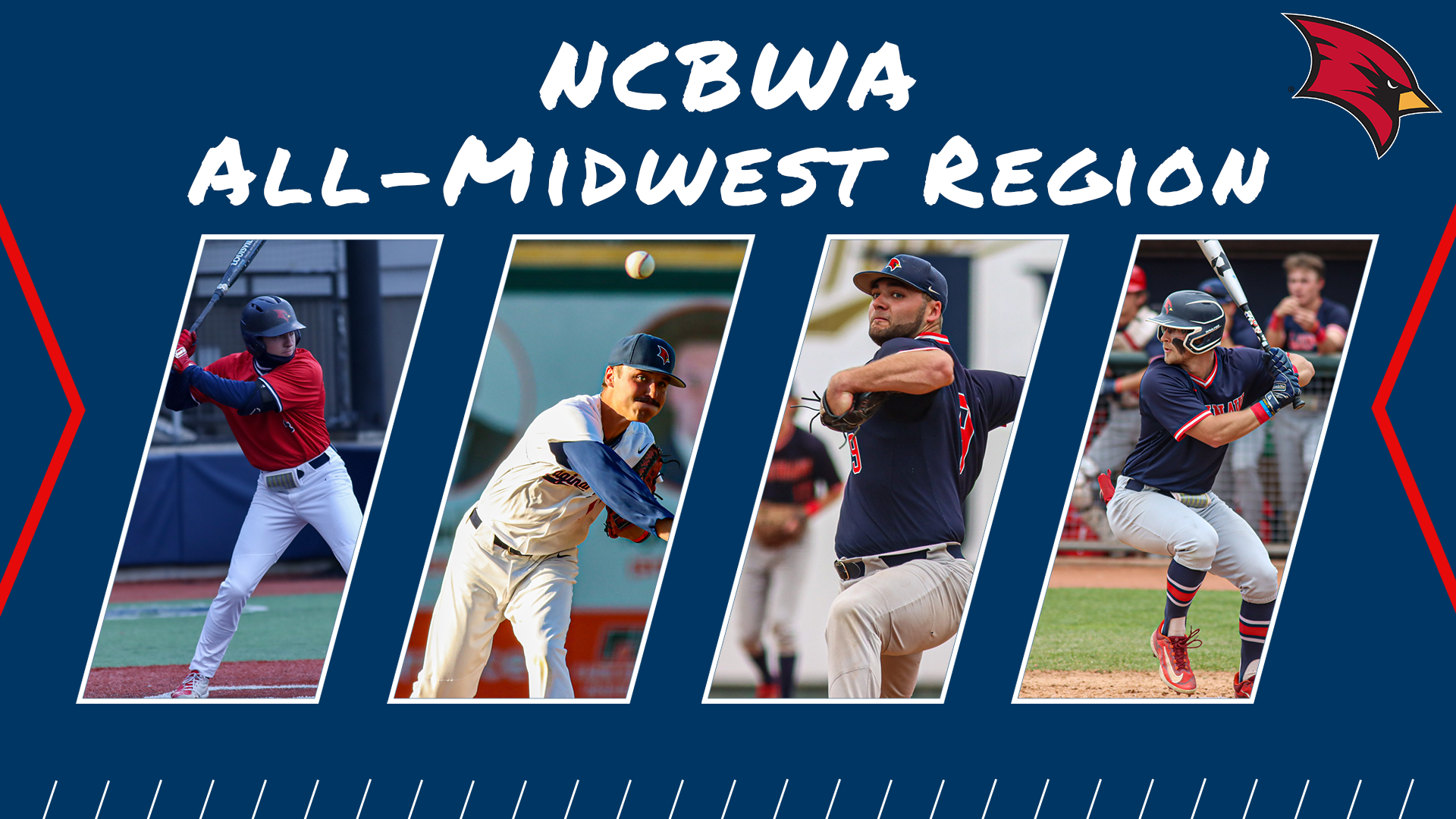 Four Cardinals Named to NCBWA All-Midwest Region Honors