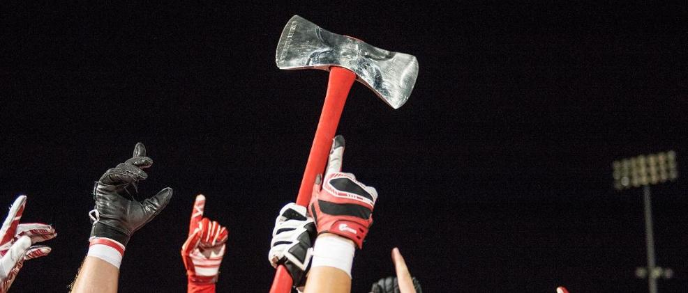 The handle on the "Axe" will stay red after SVSU's 16-14 victory over Northwood
