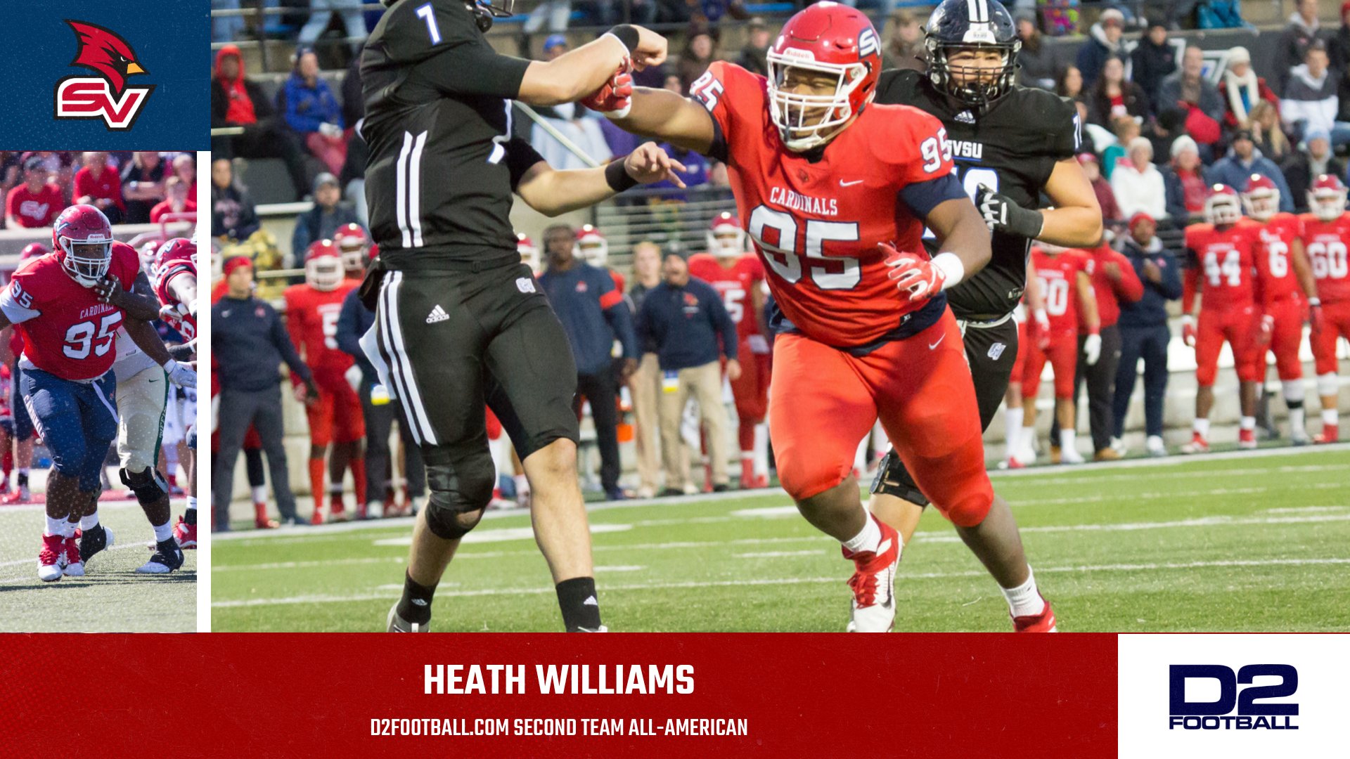Williams adds another postseason honor, being named D2Football.com Second Team All-American