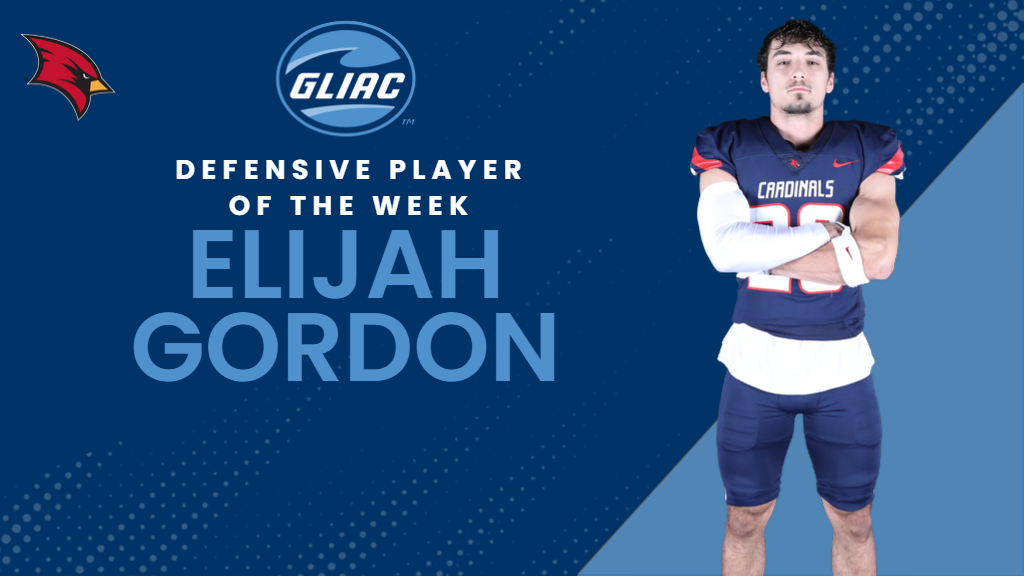 Elijah Gordon Tabbed GLIAC Defensive Player of the Week