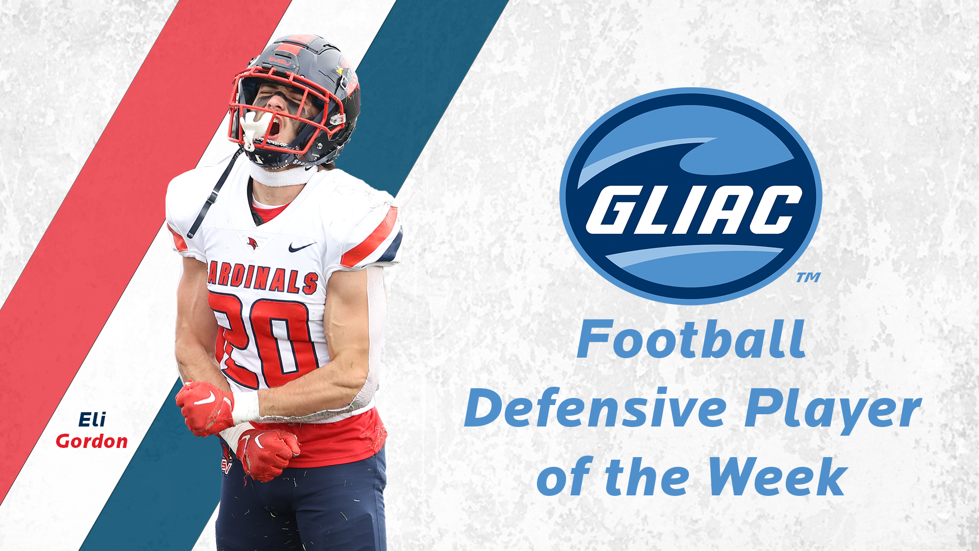Eli Gordon Earns Third-Straight GLIAC Defensive Player of the Week