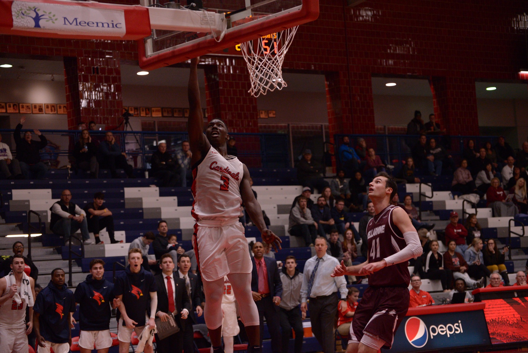 Strong Second Half Not Enough as Cardinal Men Fall to Top-Ranked Bellarmine