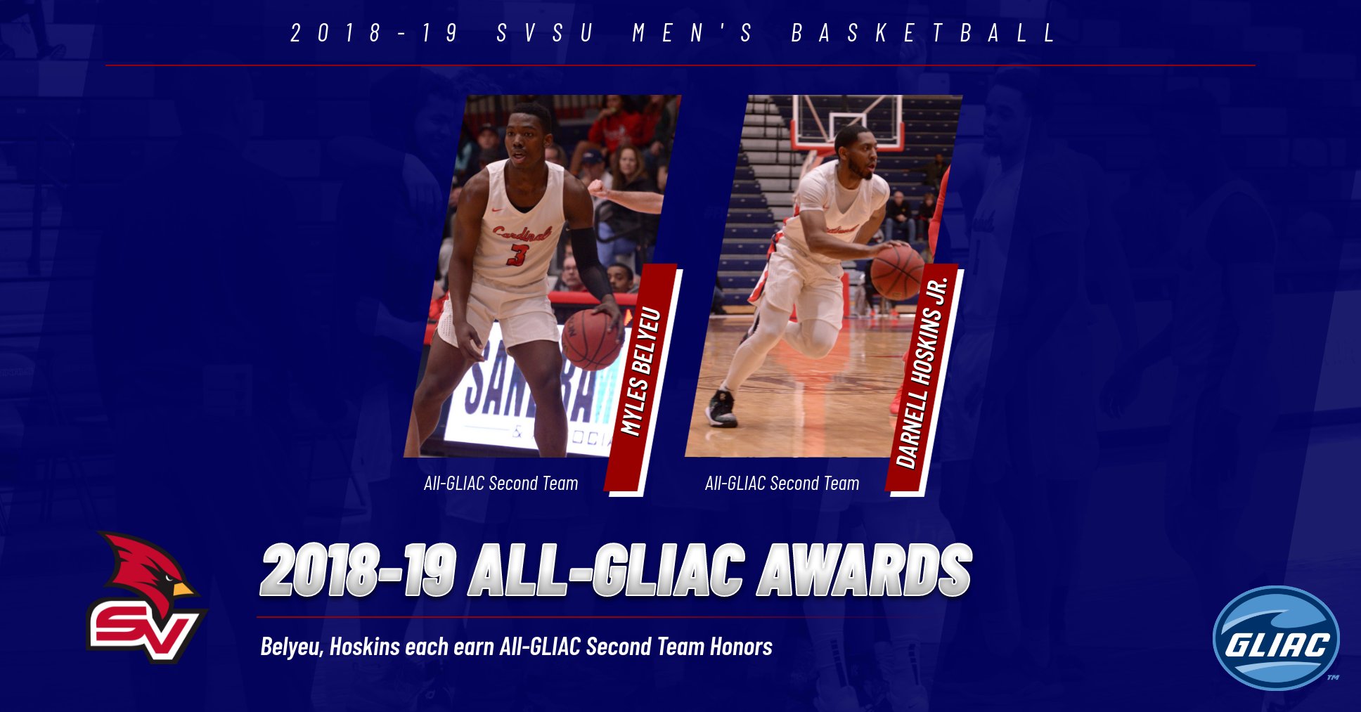 Belyeu, Hoskins earn 2018-19 All-GLIAC honors for SVSU