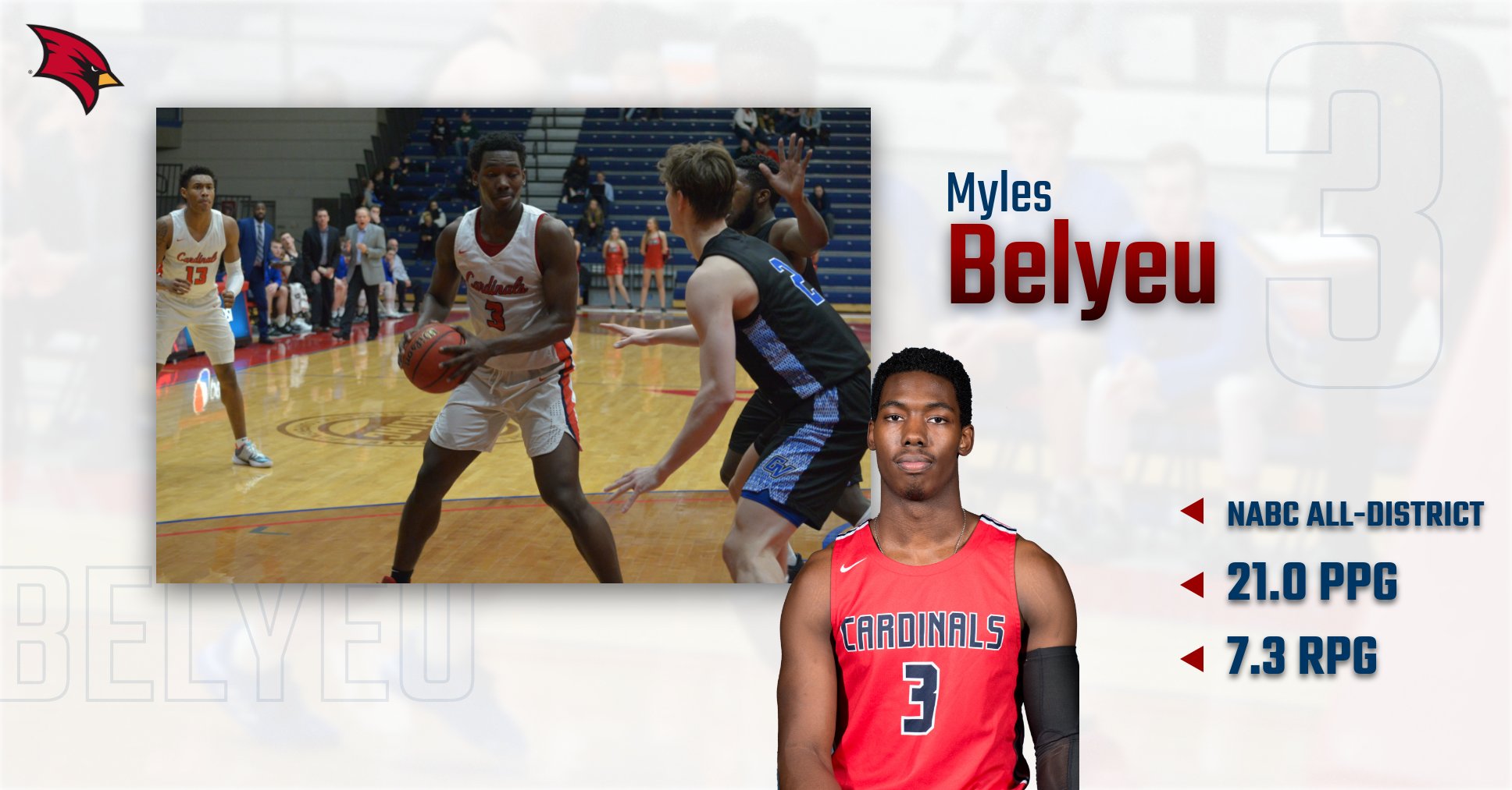 Myles Belyeu Earns NABC All-District Honors