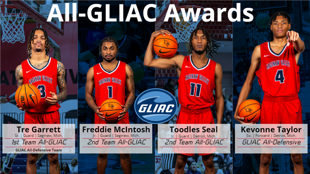 Four SVSU Men’s Basketball Student-Athletes Earns Conference Awards