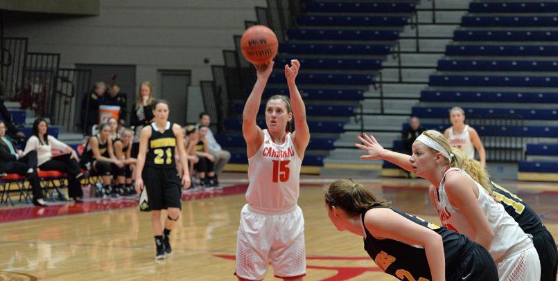 Katelyn Carriere had a career-high 32 points in SVSU's overtime victory over the Oilers...