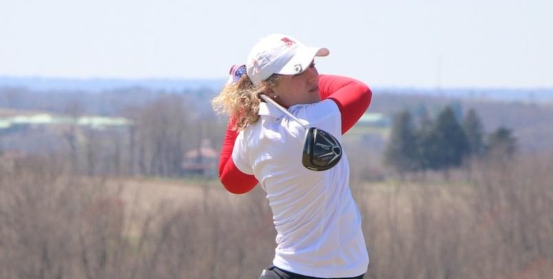 Sabrina Coffman sits in 2nd place after the opening round of the 2018 GLIAC Championships...