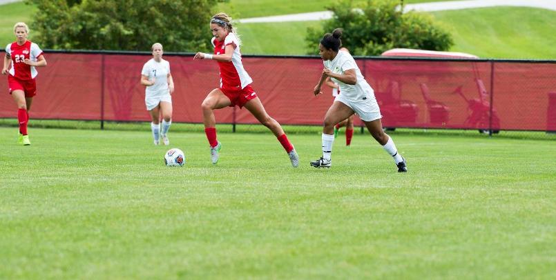 Ashley Henderson scored the lone goal for the Lady Cards in the loss to Malone...