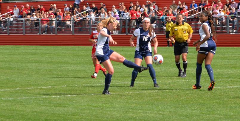 Mallory Hestwood connected for the first goal of the match against the Bulldogs...