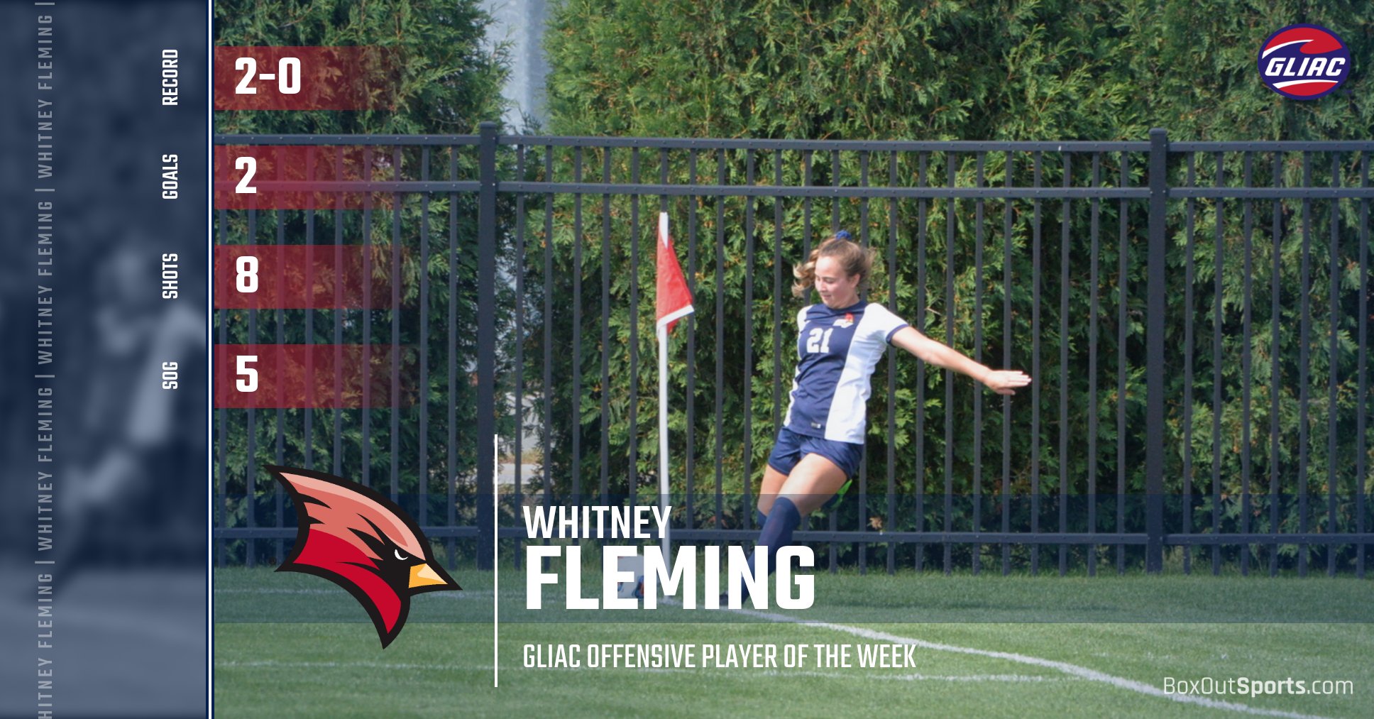 Whitney Fleming named GLIAC Offensive Player of the Week