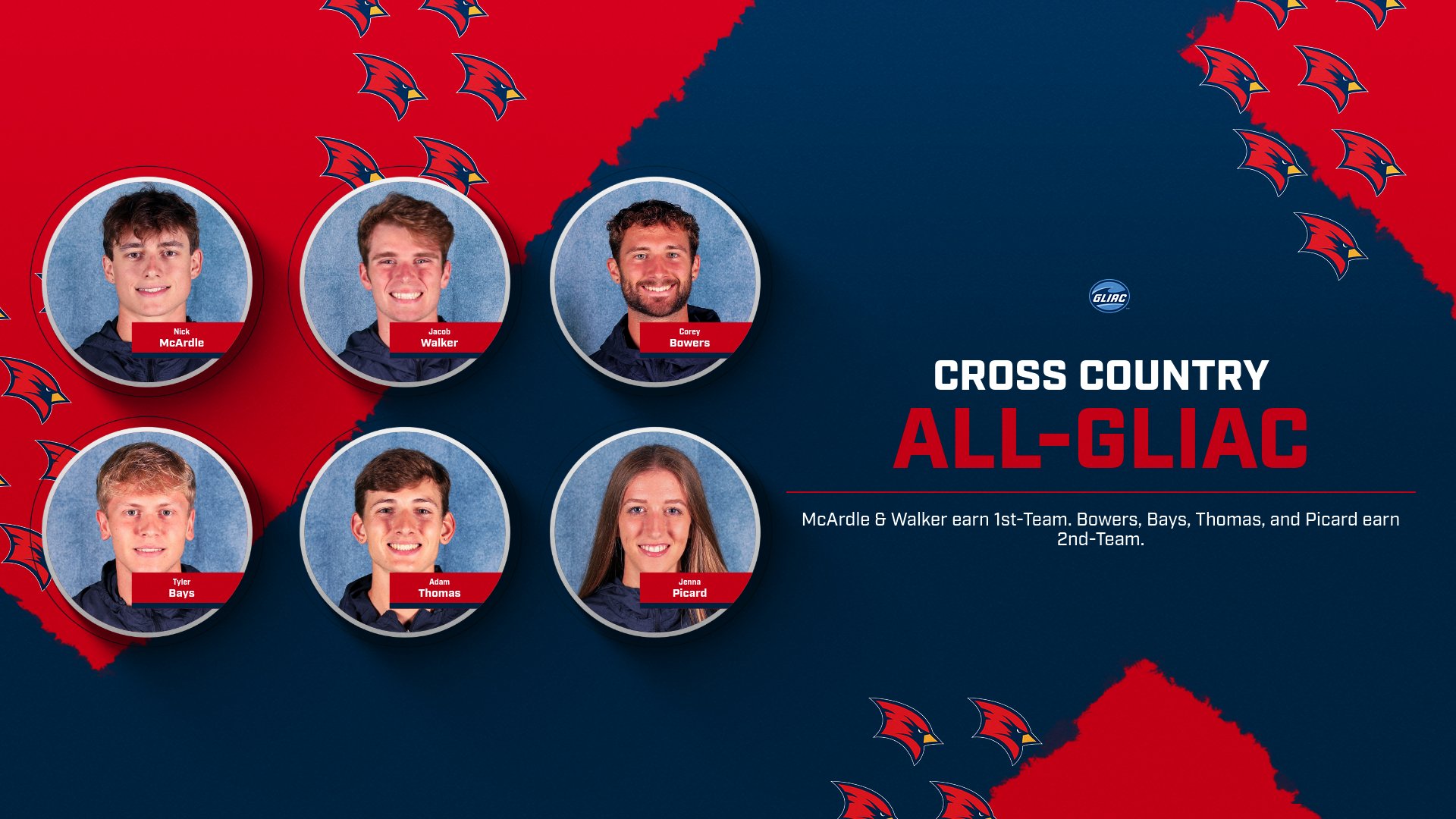 Six Cardinals Earn All-GLIAC Honors at GLIAC Championship Races; Men Place Second, Women Fourth